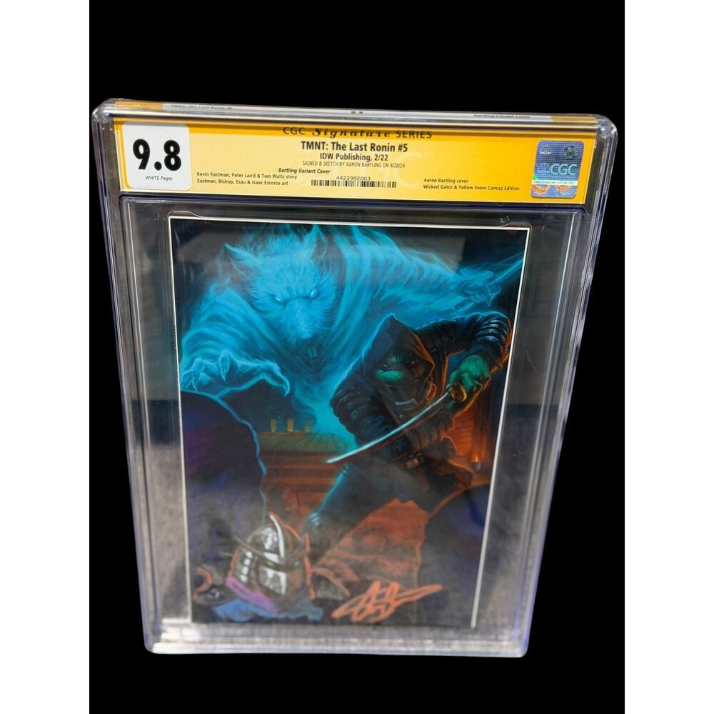 TMNT The Last Ronin #5 Bartling Variant CGC 9.8 SS Signed Aaron Bartling IDW
